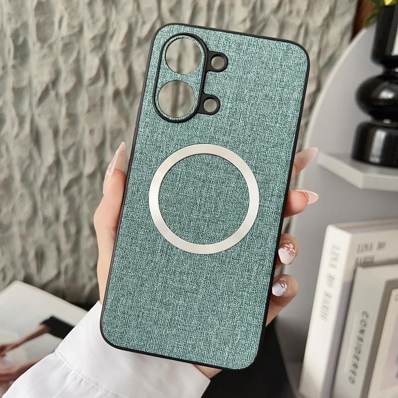 

Чехол для POCO X8 Pro X8 Pro Max Магнитный ТПУ + ПК Противоскользящий Ультратонкий Чехол с узором из тканого текстиля Для Poco X 8 Pro Poco X8 Pro
