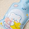 Cartoon Plush Hot Water Bottle Portable Cute Winter Warm Belly Mini Warm Water Bottle Cartoon Flannel Cover