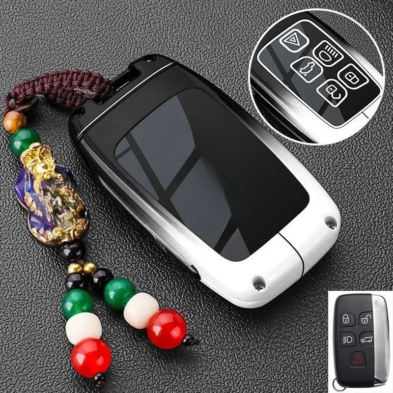 Kmkm For Xfl Luxury Car Key Case Xel Shell Xjl Buckle Fpace Bag Xf Dedicated Xe Protective Car Key Holder
