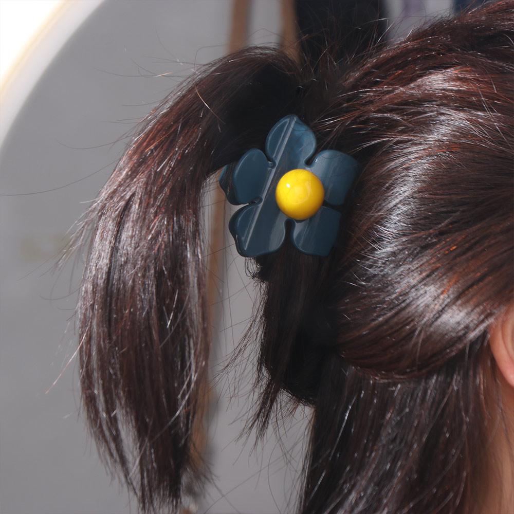 Hairpin Flower Hair Claw Plastic Plastic Shark Clip Sweet Hair Crab Clip Streetwear