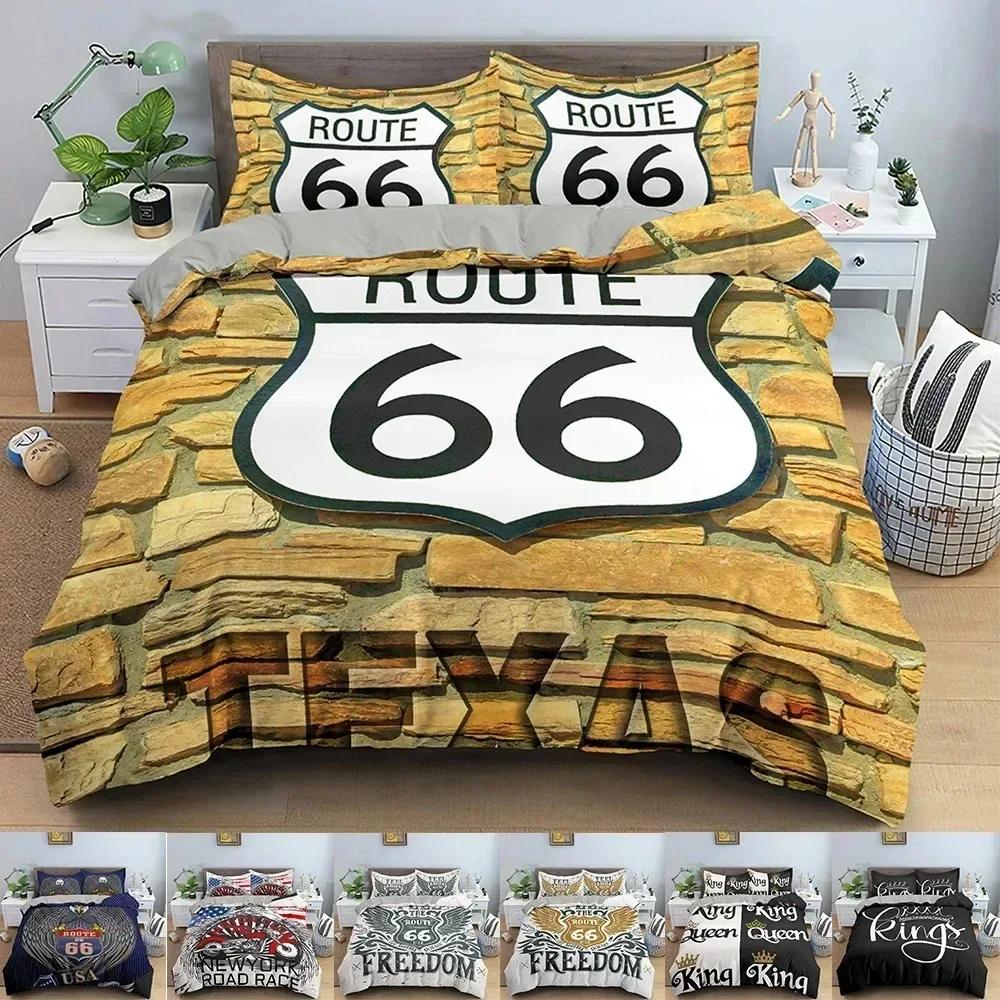Number 66 Print Bedding Set Duvet Cover Sheet Printed Bed Set Pillowcase Bed Full Queen King Size Comforter Bedroom