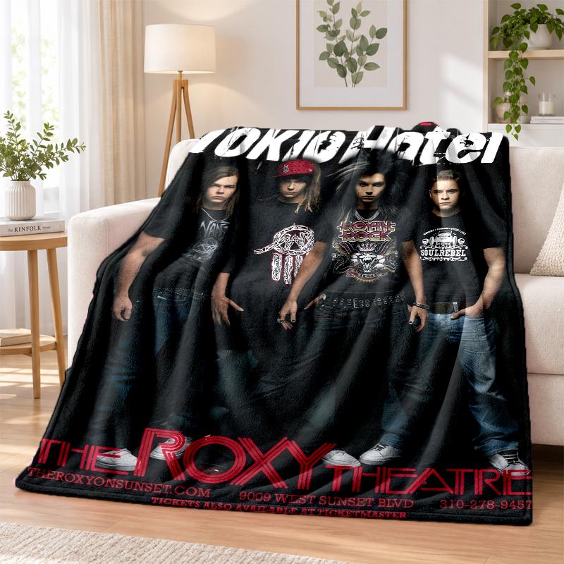 Tokio Hotel Flannel Throw Blanket Soft Warm Cozy For Sofa Bed Indoor Home Bedroom Use