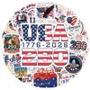 USA 250th Anniversary Stickers: 55 Sheets for Water Cups & Skateboards