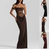 Women's Summer New Sexy Girl Style Long Dress Halter Lace Patchwork Dress