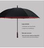 Men's Large Black Golf Umbrella with Long Handle – Customizable High-End Business Gift