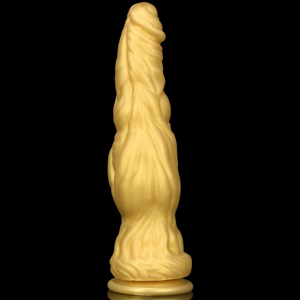 Zlatá silikonová měkká masturbační hůl Sexuální hračky simulační dildo Pussy Erotic Appliances