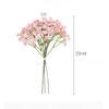 Soft Plastic Baby's Breath Artificial Flowers 22cm Real Touch Gypsophila Mini Bouquet for Wedding Home Decor, 1 Pack