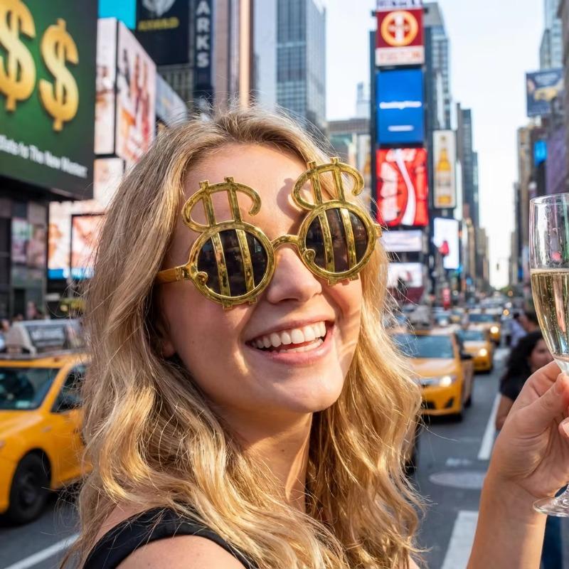 Roliga Dollartecken Fotobås Partyglasögon, Nyhets Kostymglasögon för Födelsedag, Utklädningsfester & Firande Fotobås Underhållning