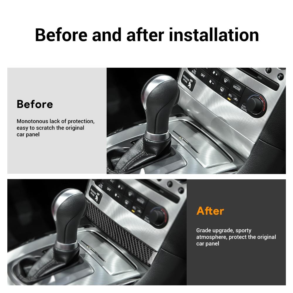 For Infiniti G37 G35 2009-2013 LHD RHD Car Radio Console Cove Under Center Button Sticker Carbon Fiber Decoration Accessorie