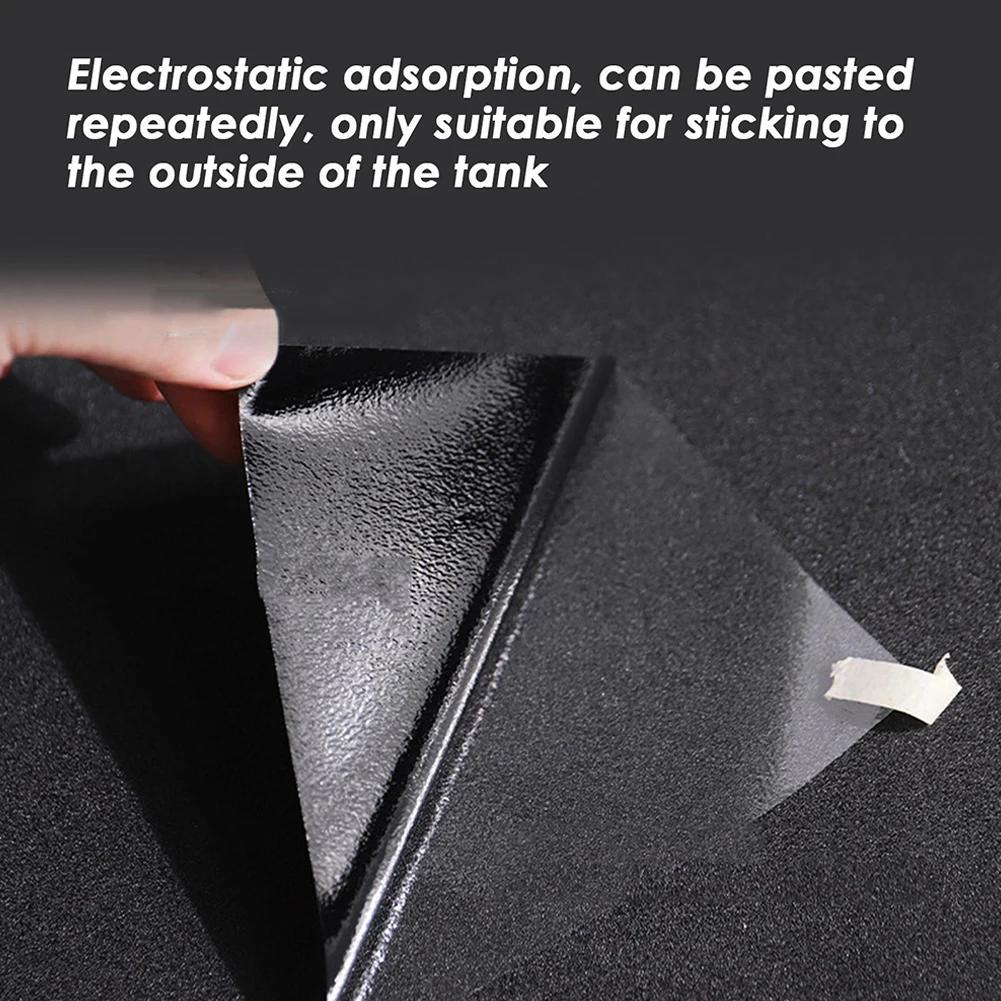 Thick and Easy To Tear Black Fish Tank Background Decoration Sticker, Aquarium Home Fish Tank Wallpaper Decoration Sticker