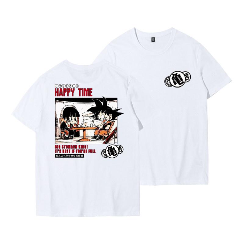 Seven Dragon Ball Shortsleeved Tshirt for Men Goku Style Korean Version Loosefitting Pure Cotton Halfsleeve Summer Shirt