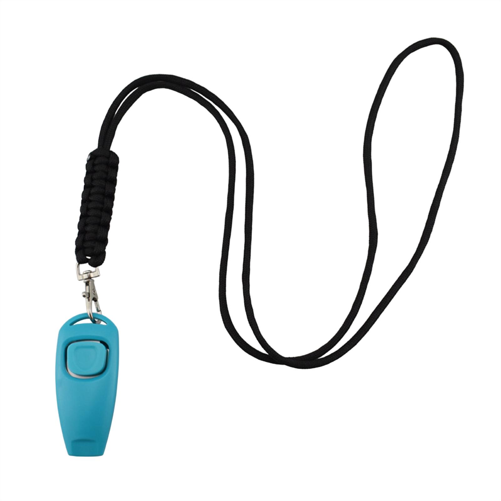 

Профессиональный набор для дрессировки собак с ультразвуковым свистком-кликером, эффективное средство контроля лая, в комплект входит шнурок небесно-голубой