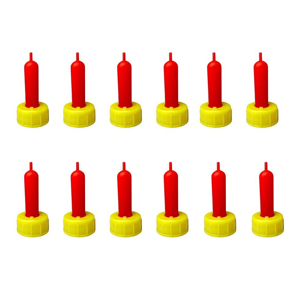 

12PCS Silicone Poultry Feeding Nipple Soft Small Animal Feeders Feeding Equipment 12pcs красный