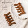 Massage Comb with Sandalwood for Regulating Meridians and Preventing Diseases. Five-finger Comb for Scalp Massage. Neck Scraping Therapy.