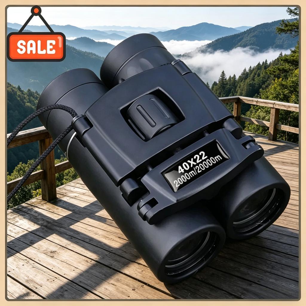 Portable Hd Zoom Folding Binoculars Powerful Long Distance Vision Telescope Compact Optical Binoculars For Outdoor Camping Hiking Sports Wildlife Scen