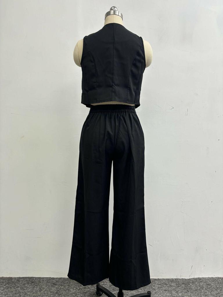 In Stock 2024 Summer Women's High-End Casual Two-Piece Set: European and American Style Long Pants
