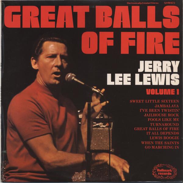 

LP Record JERRY LEE LEWIS Great Balls Of Fire Volume 1 SHM823 Hallmark Record 1974 UK Rock Used