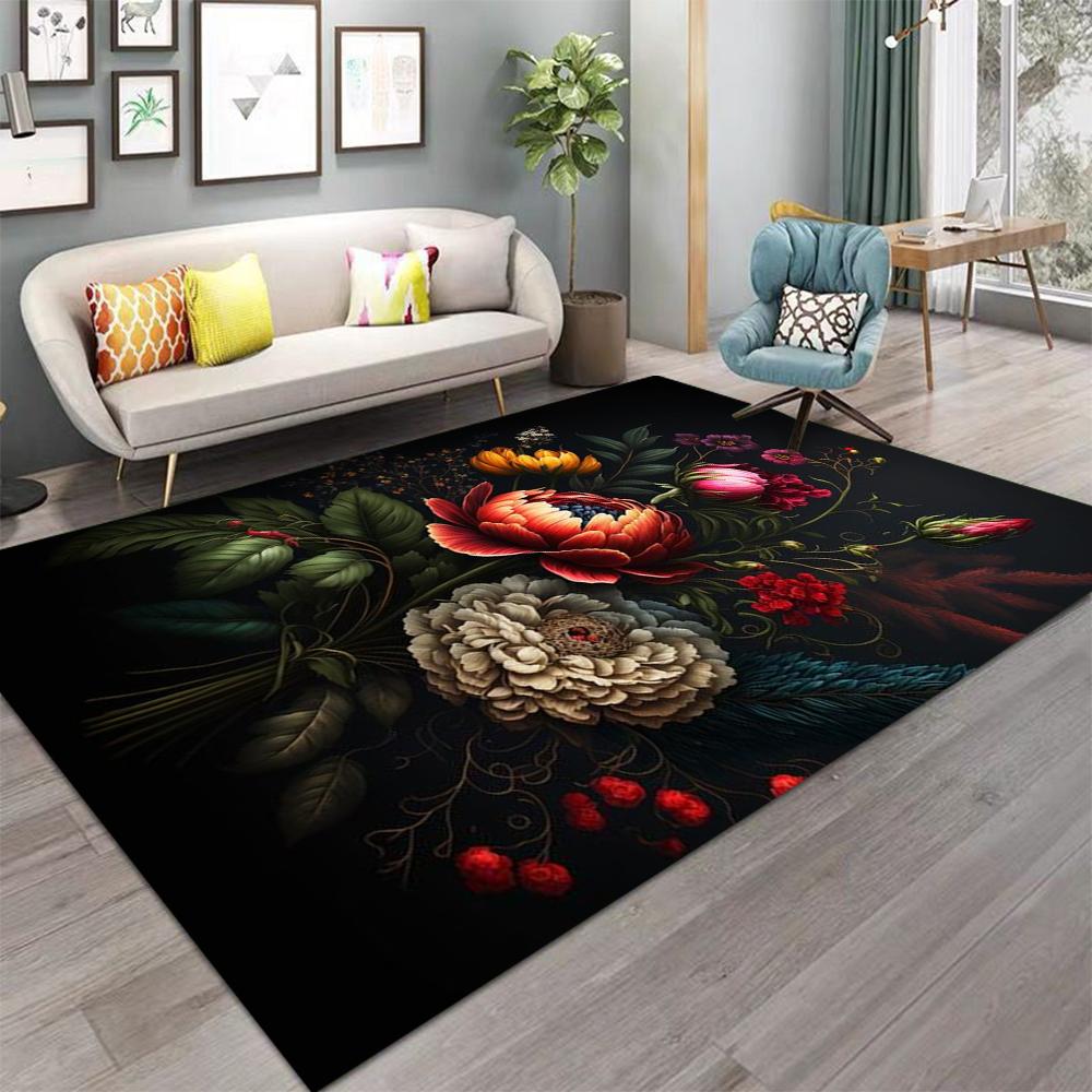 

Роскошный ковер для офиса, кофейни, кухни, винтажный фланелевый коврик в деревенском стиле, украшение для гостиной, спальни 40x60cm