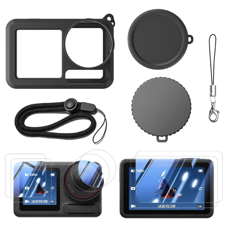Silicone Protective Cover For Action 5pro Action Camera With Anti Scratch Lens Cover And Wrist Strap Accessories