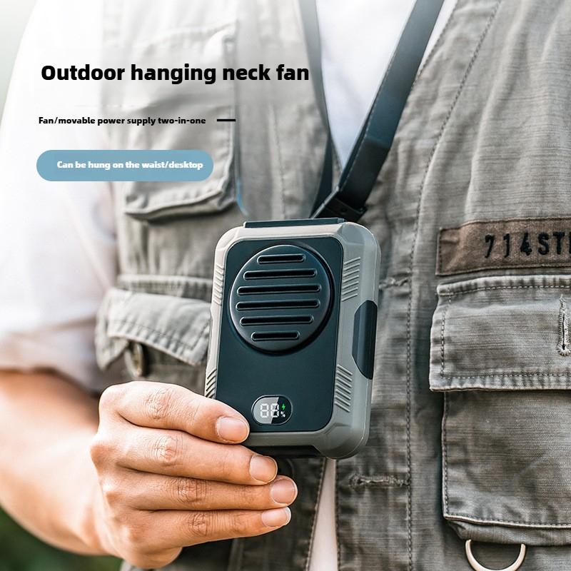 

New neck fan high wind usb charging outdoor waist type portable bladeless waist fan
