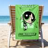 1pc The Powerpuff Girls3 Beach Towel with Custom Name, Beach/Swimming/Bath/Picnic/Camping Towel, Suitable for Seaside Beaches