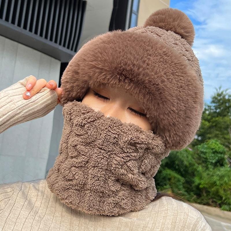 Winter Bucket Hat Korean Style Rabbit Fur Small Label All-match Warm Bucket Hat Fluffy Face-revealing Small Hat