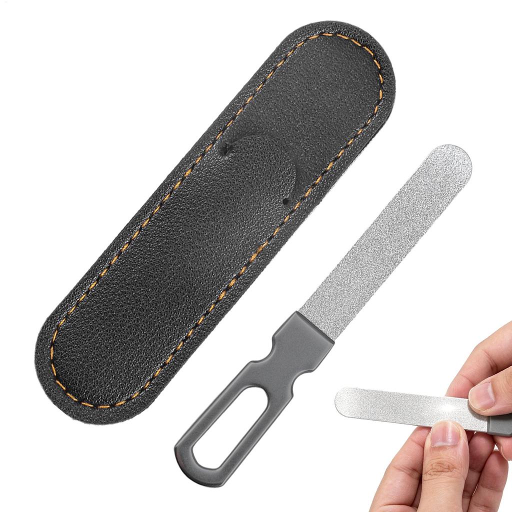 Stainless Steel Manicure Tool Diamond Grit Nail File Double Sided Manicure Grinding Buffer Tool for Finger Toe Nails tools