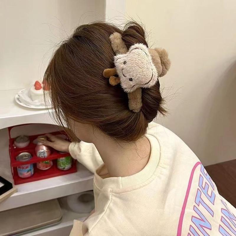 

Plush Puppy Hair Clips Women Korean Simple Hairpin Elegant Girls Shark Clip Hair Accessories