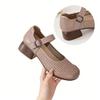 2026 Spring Summer Breathable Genuine Leather Shoes for Women Comfortable Mary Jane Shoes for Daily Wear Plus Size 41
