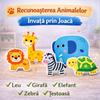 6-in-1 Animal Puzzle Set Thick Cardboard Large Pieces 3mm Sturdy Fine Motor Skills Animal Recognition Educational Toys for Kids 1-4 Years