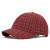 Plaid Short Brim Baseball Cap for Unisex Spring Summer Vintage Cap Outdoor Sun Hat