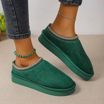 Neue Plateau Flauschige Hausschuhe Damen/Herren Haus Ballerinas Mode Plüsch Winterschuhe Damen Zuhause Elegant Lässige Schuhe Hausschuhe