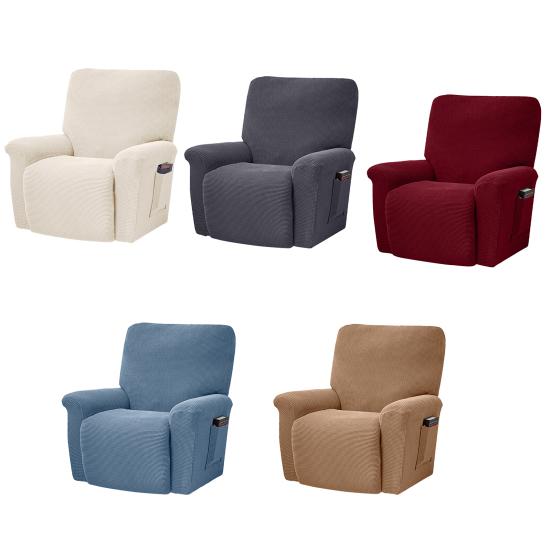 Potah na křeslo s polohováním Strečový Měkký Polyester Protiskluzový Boční kapsa Žakárový potah