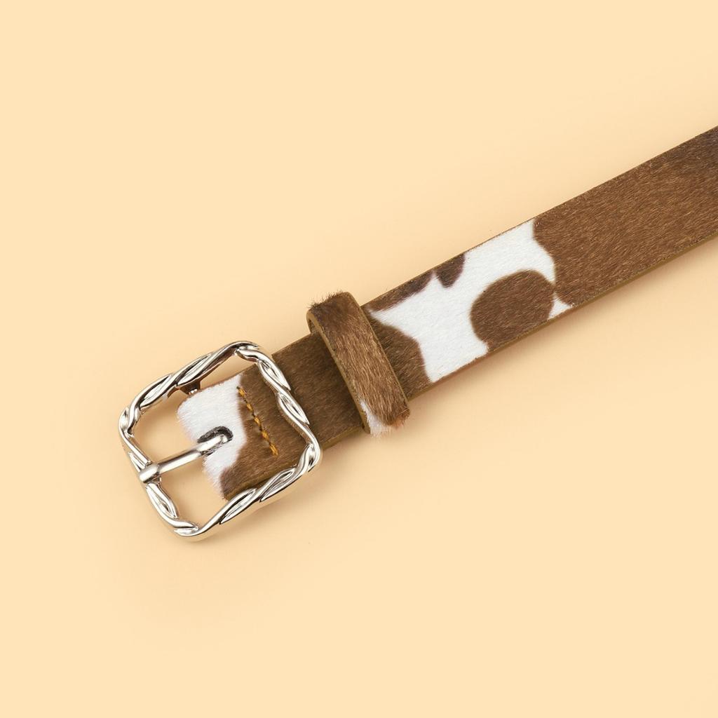 Twist Japanese Buckle Design Sense Alloy Belt Women'S Casual Decoration Square Buckle Belt
