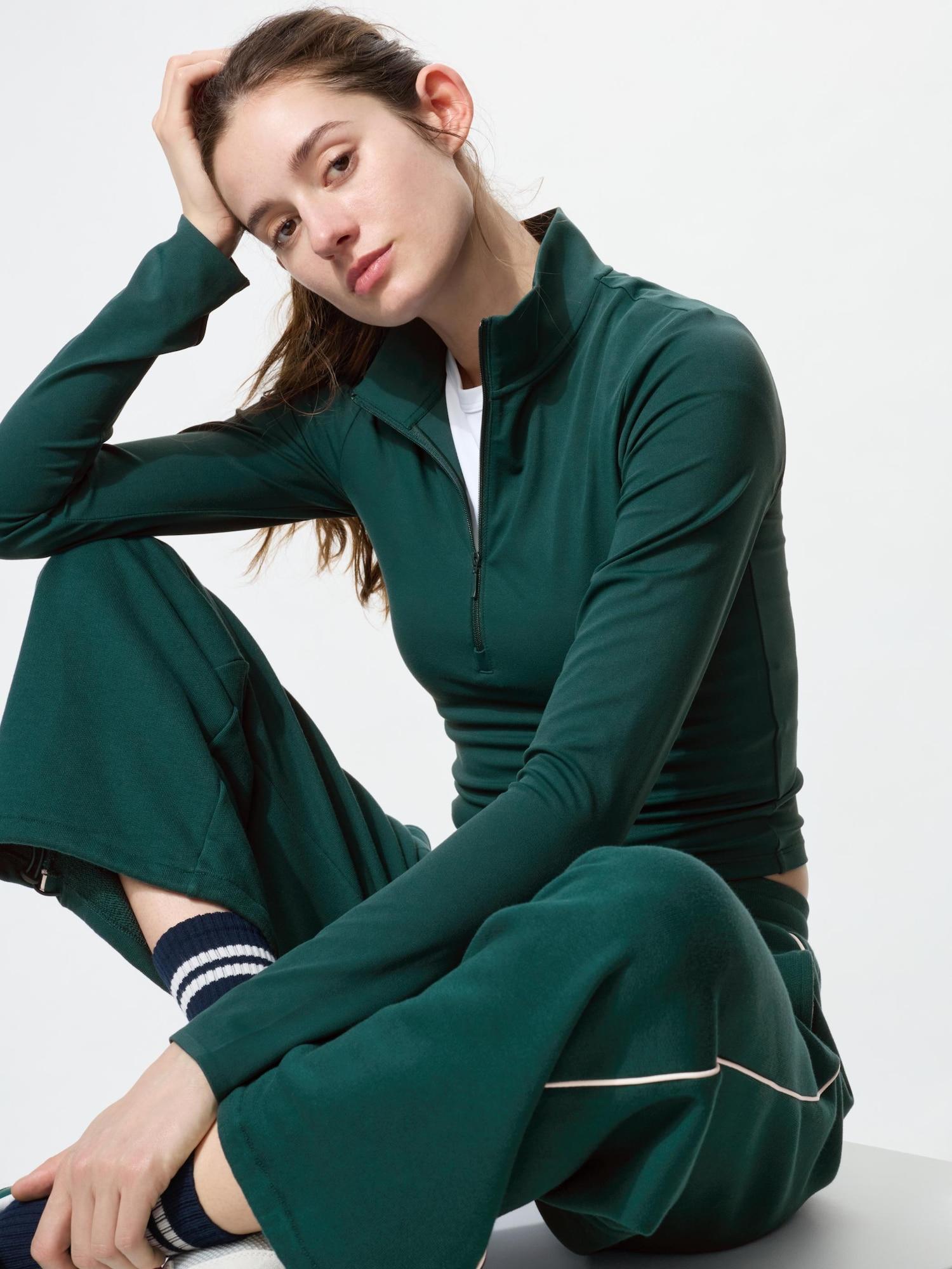 

Uniqlo Airism SofT Футболка с длинным рукавом на молнии до половины 59 DARK GREEN/WOMEN 3XL