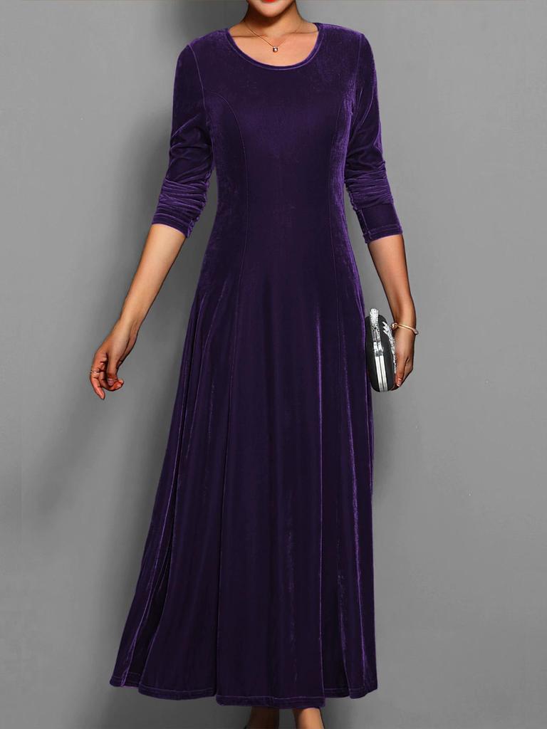 2025 Europe Velvet Dress: Elegant Spring/Autumn Women's Style