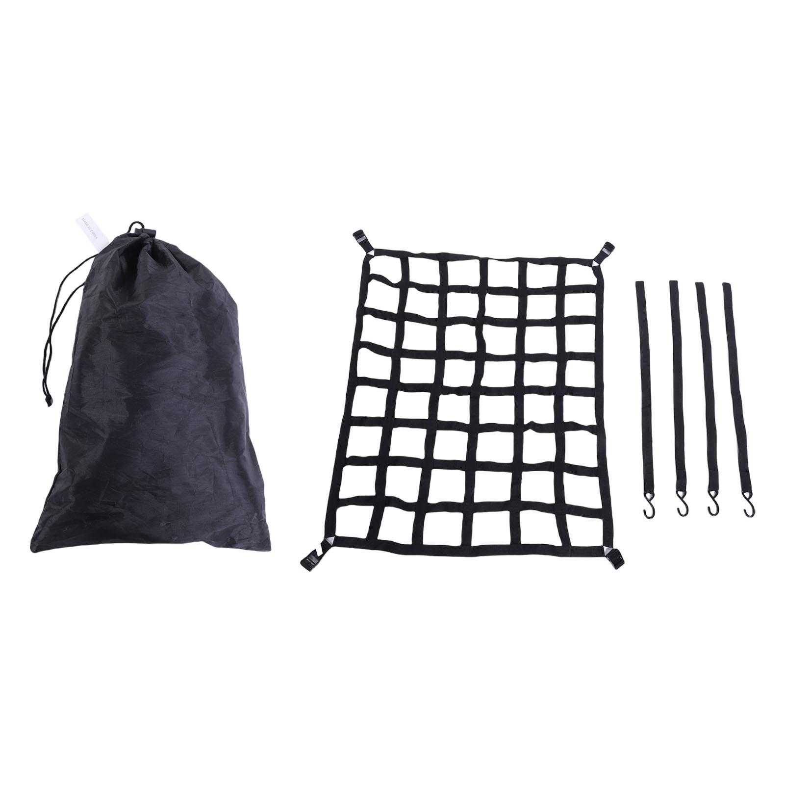 Pickup Cargo Net Strong Load Bearing Adjustable Multifunctional Heavy Duty Roof Rack Cargo Basket Net with S Hook 50x42in
