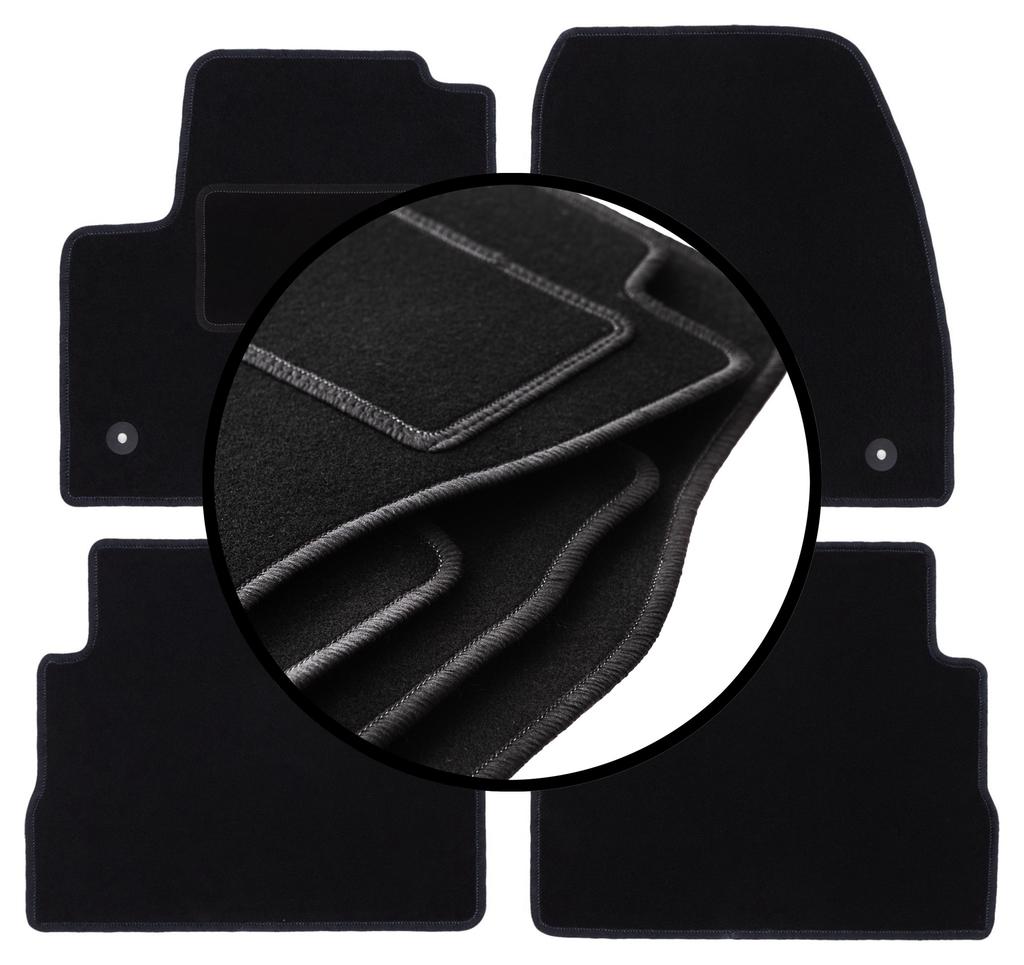 Set of velour floor mats for: Ford Kuga MK2 SUV (2012-2019)