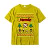 Aggretsuko Ugly Christmas Sweater Rage Short Sleeve Shirt Customized Tops Shirt Cotton Unisex T Shirts Customized Retro