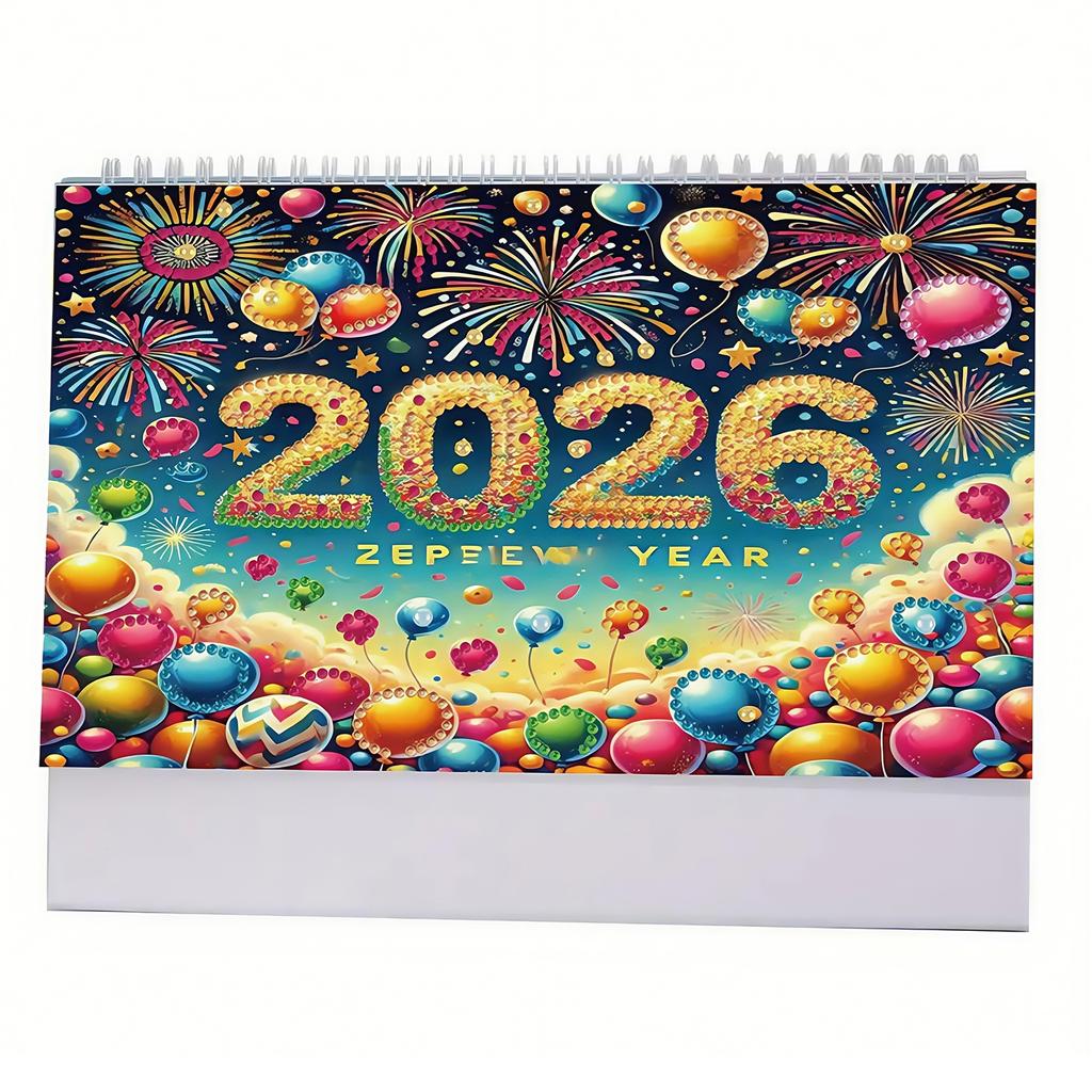 5D/DIY Calendar Shiny Rhinestones Decor Calendar Multi-Purpose Crystal Painting Desk Calendars Kit for Wedding Birthday Holiday
