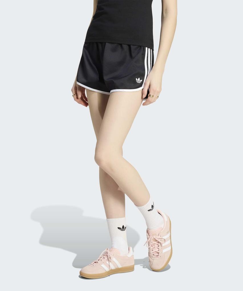 ADIDAS Satin 3S Sprinter Shorts - Black:White / Kr4226