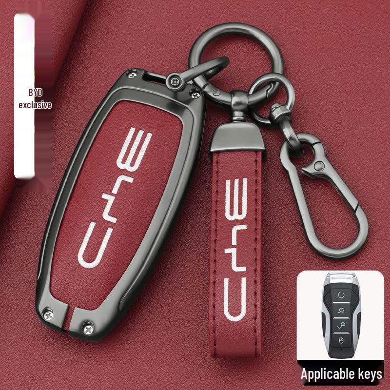 BYD Key Case for Models: Qin, Han Plus DMI, Song Pro, Tang, Yuan, Destroyer 05, Seagull, Dolphin, and Lion – Shell Buckle Design