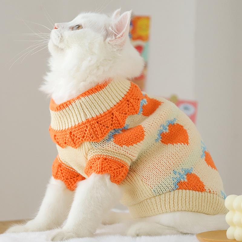 Buy Winter Warm Pet Clothing Cat Clothes Winter Christmas Cat Knitted