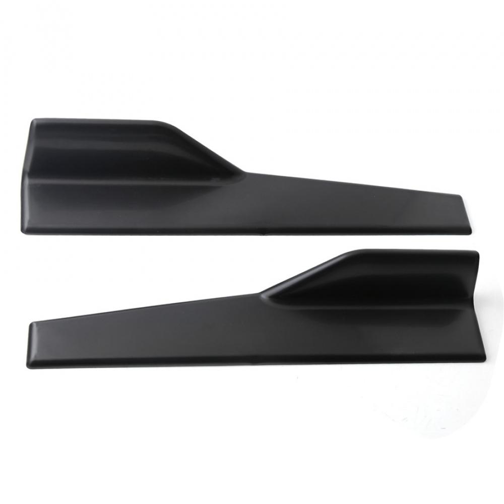 One Pair Car Side Skirt Spoiler Rocker Splitter Wing Anti-Scratch Matt Black