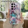 Phone Case: 2D Flat Samsung Galaxy A34 A35 M05 M06 S20 S22 S21 FE Plus 5G Protective Case, Couples Style, Pink and Purple Shell, Christmas and Hallowe