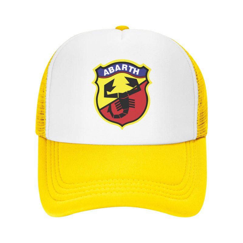 Abarth Print Mesh Baseball Caps Unisex Hip Hop Adjustable Snapback Hat Women Men Summer Casual Sun Visor Hats Trucker Hat