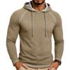 Mens Hooded Long Sleeve T Shirt Casual Sports Pullover Base Layer Top