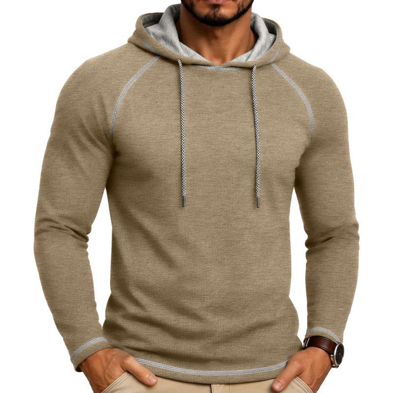 Mens Hooded Long Sleeve T Shirt Casual Sports Pullover Base Layer Top