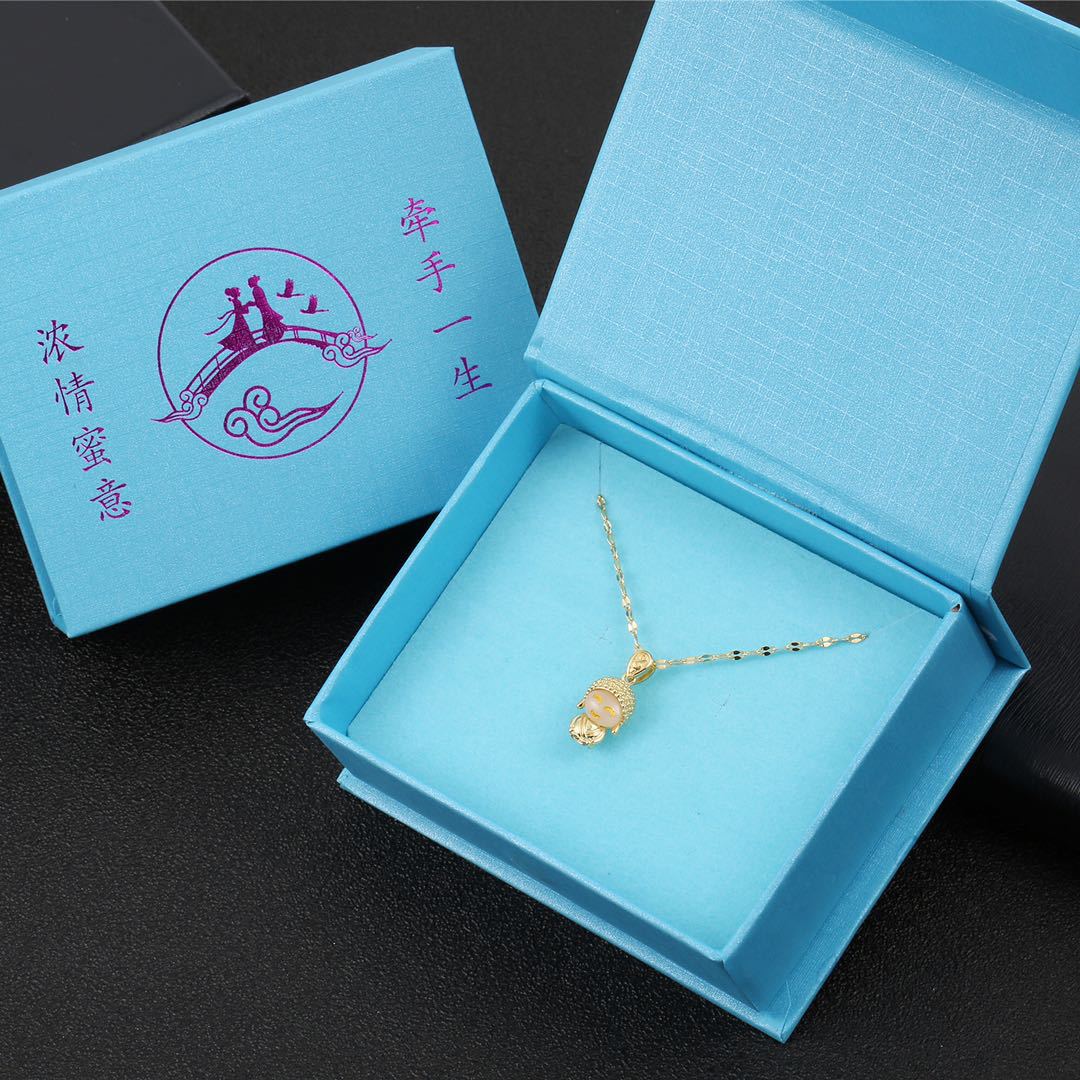 

Подвеска Сяомэн Будда Проекционное Ожерелье Женское Милое Нефритовое Лицо Золотой Будда Продвинутое Ожерелье Подвеска