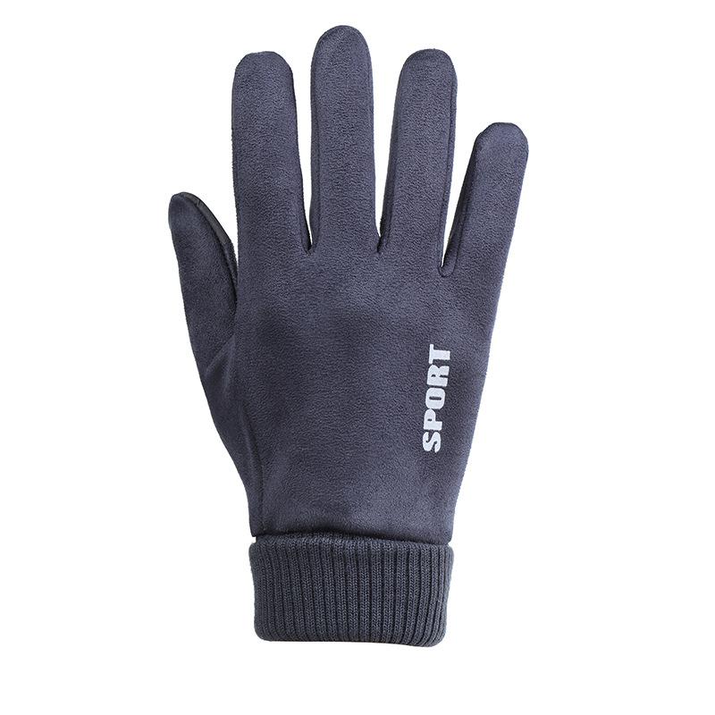 Herbst- und Winterhandschuhe für Damen und Herren Wildleder Paare Takeaway Radfahren Outdoor-Sport Plus Samt Touchscreen Warme Handschuhe